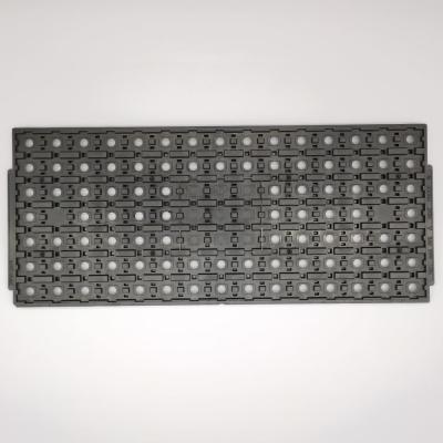 China Kundenspezifische schwarze Behälter Jedec Tray Anti Static Components Matrix zu verkaufen