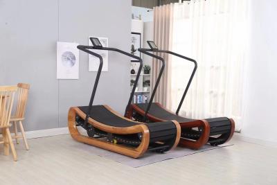 China SRJOIN FIT wooden curve treadmill curved shape treadmill OEM gym equipment for sale