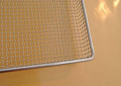 China 304 SS Perforated Wire Mesh Tray Light Weight With Grit Blasting , 100cm*50cm*20cm for sale