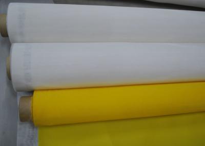 China Tshirt amarelo da tela de seda de tela de malha do poliéster que imprime o alto densidade, 91 mícrons à venda