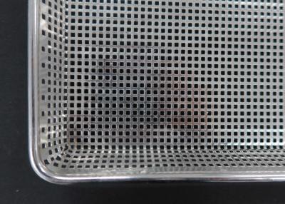 China Food Grade 304 Stainless Steel Mesh Trays Flat Perforated Baking For Drying for sale