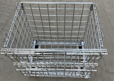 China Stackable Wire Mesh Storage Cage Stainless Steel Galvanized Steel Welded Folding Container à venda