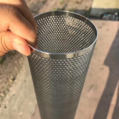 China Perforated Mesh Screen Filter Tube Cartridge / Cylindrical Metal Mesh Filter Screen for sale