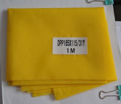 China Malla del poliéster del monofilamento de la impresión de pantalla de seda, amarillo extensible del paño de empernado de 165T -31 en venta