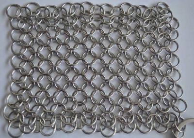 China High Precision Wire Mesh Scrubber / Cast Iron Chain Cleaner Polishing Surface for sale