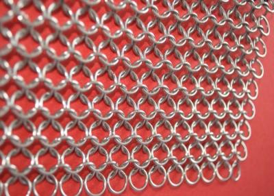 China 8*8 inch 316L Stainless Steel Chainmail Cast Iron Cleaner For Pon Cleaner for sale