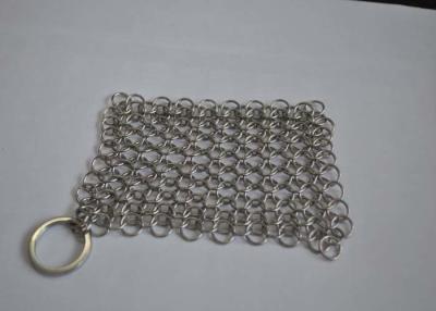 China Polished 316L Ring Wire Stainless Steel Chainmail Scrubber For Food for sale