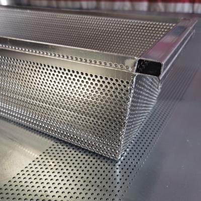 China 304 Stainless Steel Perforated Stackable Trays with Handles for sale