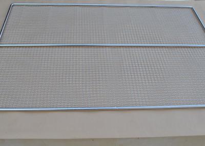 China 40*30cm Weave Style Barbecue Wire Mesh Stainless Steel Baking Plate For BBQ for sale