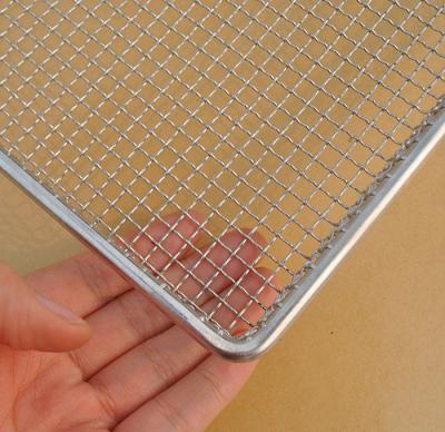 China Woven wire grill mesh basket for holding glass plate stainless steel 304 for sale