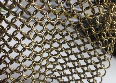China Different Color Chain Mail Wire Mesh Stainless Steel Ring Mesh Curtains for sale