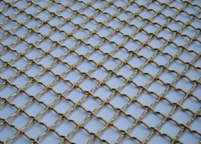 China Brass Crimped Wire Mesh Used For Interior Decoration Protection for sale