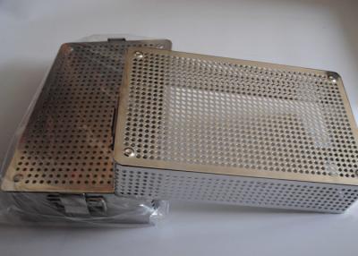 China 40x30x5cm Perforated Metal Wire Mesh Basket Medical Disinfecting for sale