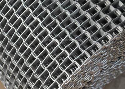 China Honeycomb Wire Mesh Conveyor Belt , Metal Mesh Belt With Clinched Edge for sale