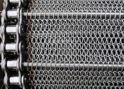 China Stainless Balanced Weave Wire Mesh Conveyor Belt With Chain , 10 - 30m / Roll for sale