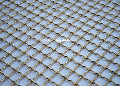 China Amostra grátis frisada tecida personalizada da tela de rede de arame bronze decorativo à venda