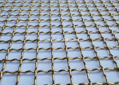 China Brass Woven Decorative Wire Mesh Stainless Steel Metal Crimped Wire Mesh for sale