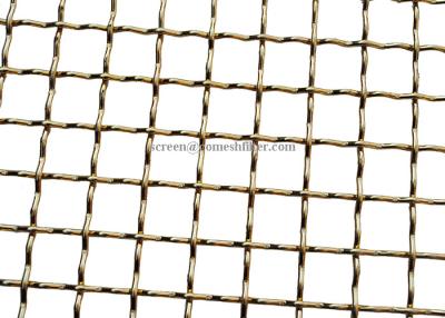 China Crimped Brass Red Copper Decorative Woven Wire Mesh Aperture From 1 Micron To 5cm for sale