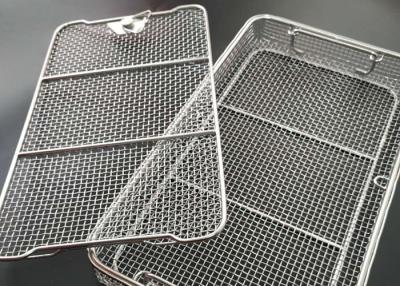 China Surgical Instruments Disinfection 40X25CM Stainless Steel Basket for sale