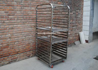 China 20 Tiers Aluminum Ss304 Perforated Tray Rack Trolley for sale