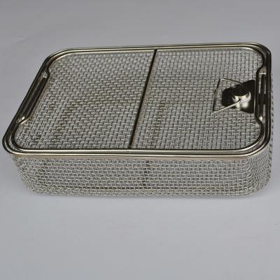 China Plain Weave Low Carbon Metal Wire Basket Polished Medical Sterilizing for sale