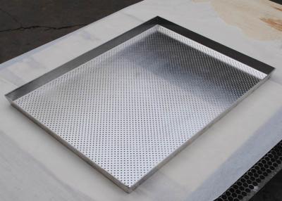 China 0.8mm Aluminum Metal Baking Tray Perforated Drying Pans With Round Holes for sale