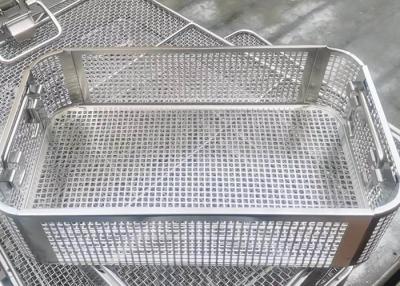 China Stainless Steel Surgical 316L Instrument Sterilization Baskets Cleaning Tray for sale