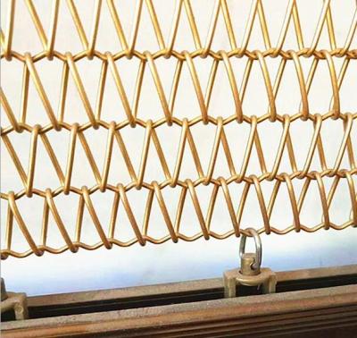 China Malla metálica espiral de acero inoxidable de aluminio de la cortina de la alambrada de la pantalla 20m m de la chimenea en venta