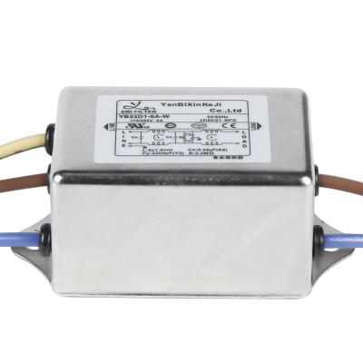 Китай Двухступенный фильтр линии электропередач выхода провода фильтра EMC одиночной фазы 1A-6A продается