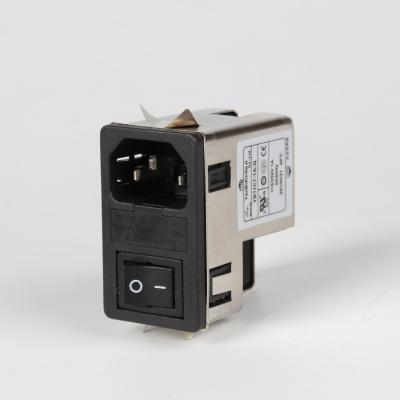 China Tipo especial filtro do módulo da entrada do poder do interruptor 1A~10A de EMI Filter With Fuse And do soquete à venda