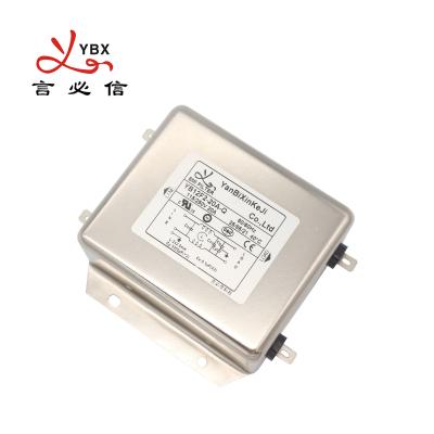 China 20A AC Power Noise Filter Single Phase Low Pass EMI Filter For Electronic Equipment for sale