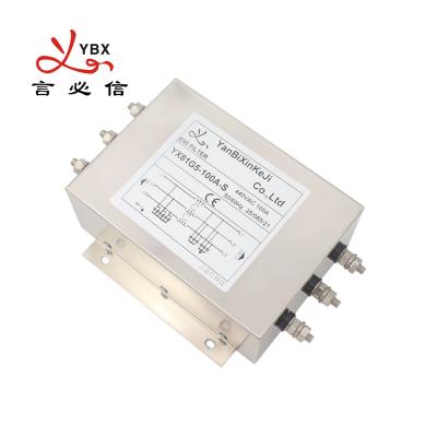 China 380V G5 3 Fases de filtro terminal de tornillo de alta corriente EMI/RFI filtro para la automatización industrial en venta