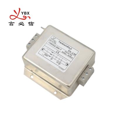 China YX83 Conexão de bloco terminal Filtro EMI 380V 20A Inverter Filtro trifásico à venda