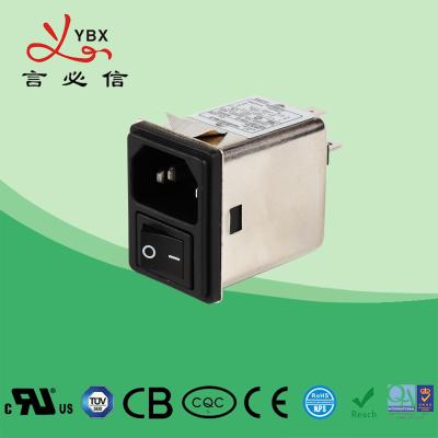 China 2 Fuse Screw Mount Inlet Ac Power Socket Filter 1 - 10A 220v 50/60Hz Oprating Frequency for sale