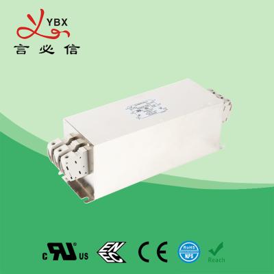 China Yanbixin 50A Terminal Block RFI Power Filter / Mains Rfi Filter Metal Case for sale