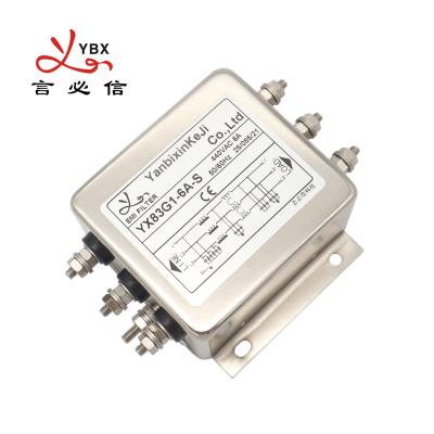 China Hochleistungsdrei-Phasen-Filter 6A 10A 380V EMI/RFI-Filter für Inverter zu verkaufen