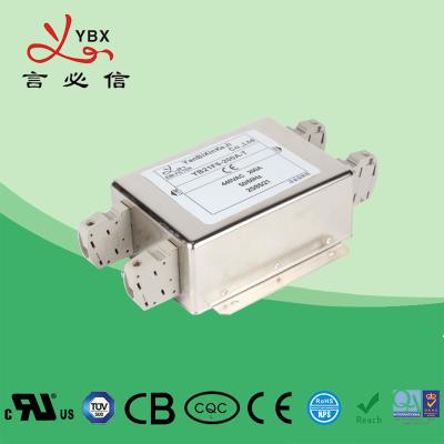 China Single Phase Two Stage 250V RFI Filter 120A 200A With Block Terminal Copper Bar for sale