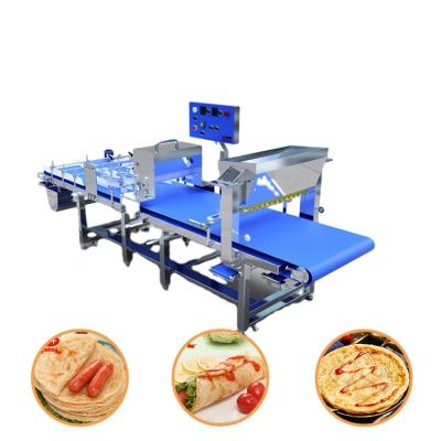 China Automatic Lachha Paratha Making Machine with Adjustable Bread Size 31118mm*1550mm*1648mm Dimension à venda