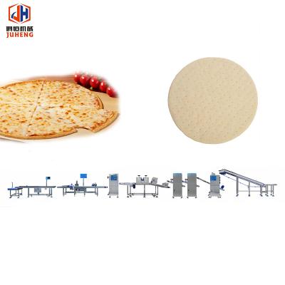 China 13990mm Pizza Base Production Line 9000pcs/H Electric Pizza Dough Roller Machine for sale