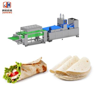 China 1500 stuks per uur eenvoudige compacte tortilla machine roti tortilla platte broodmaker Te koop