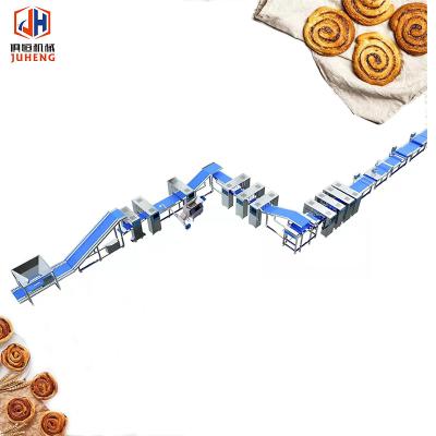 China Sistema de controlo PLC Linha de produção automática de bolinhos de pastel para produção em larga escala à venda