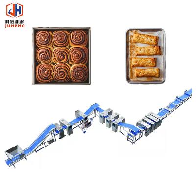 China Linha de produção de bolos de alta capacidade Máquinas de moldagem de rolos de pão para fábrica de alimentos à venda