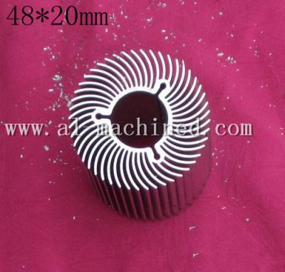 China Item 114,48mm round extruded aluminum profile heatsink in china, cooler for led lights,round heatsink in china for sale