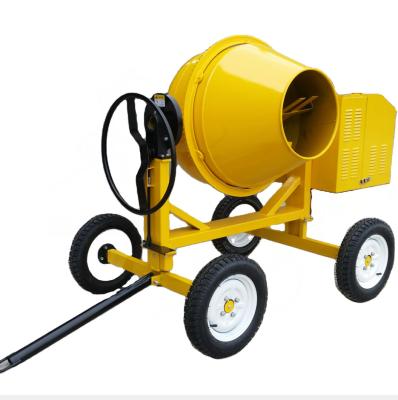 China 4 Wheel Mobile Concrete Mixer Machine 350L Small Gasoline Diesel Self - Discharging Concrete Mixer for sale