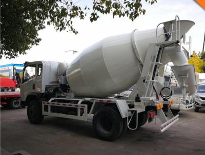 China 3 20M3 Mobile Concrete Mixer Truck With White , Black , Red Color for sale