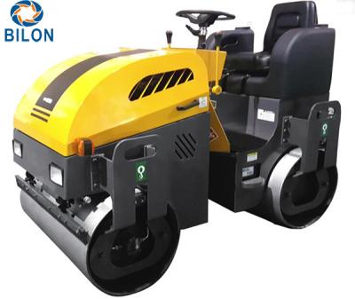 China Ride On Double Drum Vibratory Road Roller 1.5 Ton For Road Construction Machines for sale