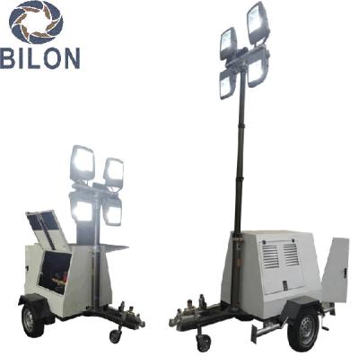 China Portable Mobile Light Tower , Construction Light Tower With Diesel Generator for sale