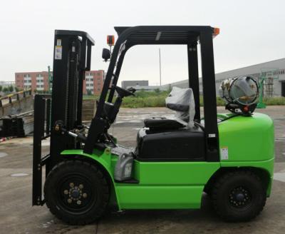 China Green Road Construction Machinery , High Performance 3T Gas Engine LPG Forklift for sale