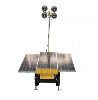 China 70CRI 4.8M 3*200W Solar LED Light Tower With 358 Degree Mast Rotation for sale