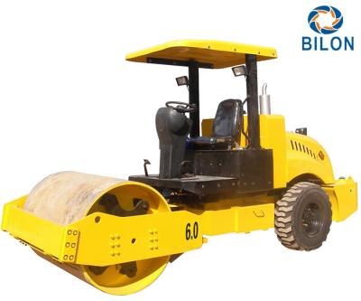 China 60HP 6 Ton Compactors Vibratory Smooth Drum Road Roller Back Wheel Mechanical Drive for sale